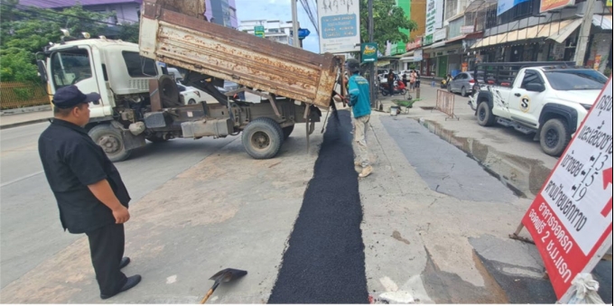 ปูยางแอสฟัลท์ถนนรามคำแหง 2 ซอย 23 ช่วงที่ 2